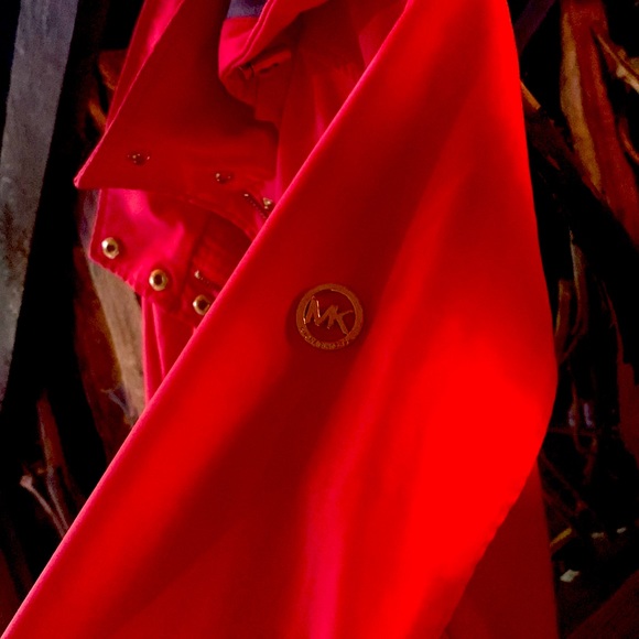 Michael Kors weather resistant jacket, size small, color coral. - Picture 5 of 6